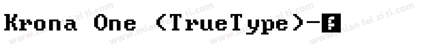 Krona One (TrueType)字体转换